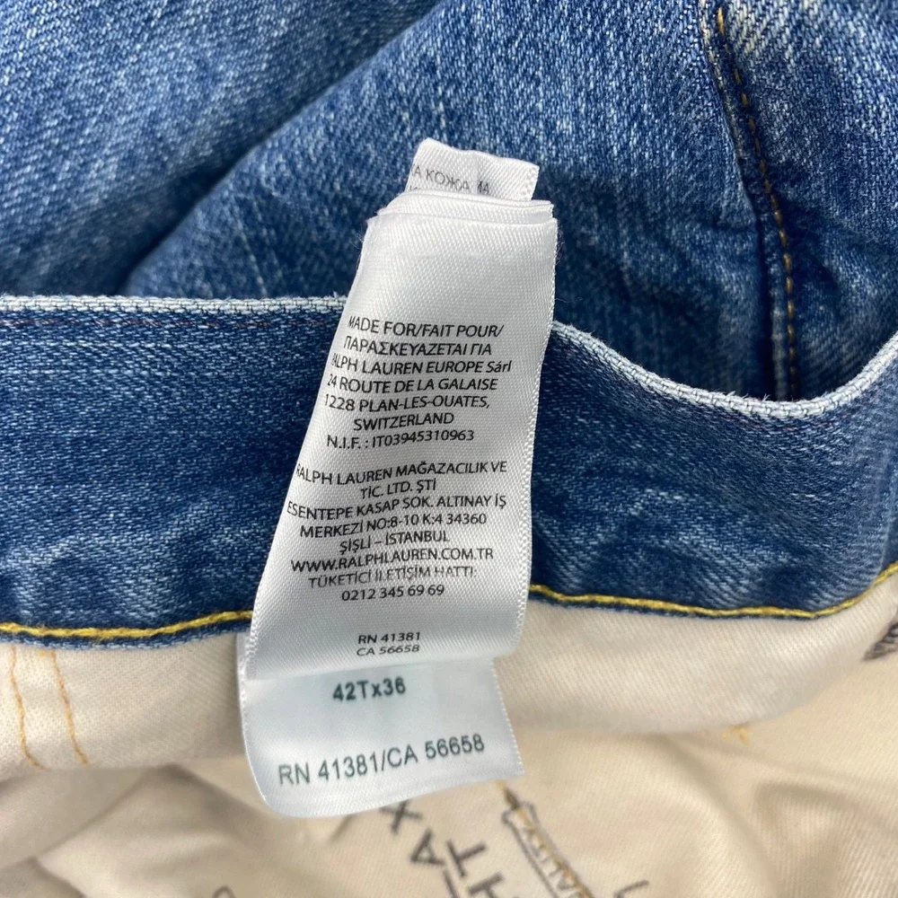 Polo‎ Ralph Lauren Jeans Mens 42x33 Blue Straight Leg Denim Authentic Goods - Picture 7 of 9